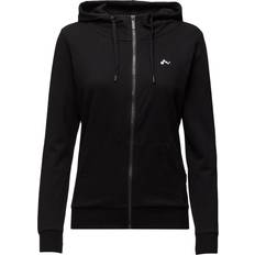 Only Hoodies Tröjor Only Onplina Zip Hood Sweat - Opus - Black
