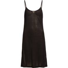 Silk Satin Nightgown - Black