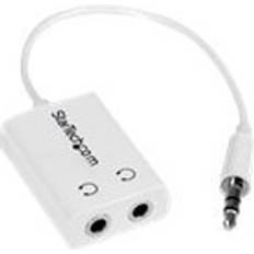 StarTech 30AWG Slim 3.5mm - 2x3.5mm Adapter M-F 0.5ft