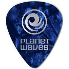 Blu Plettri D'Addario 1CBUP4-10 Confezione da 10 Plettri Medi Planet Waves, Celluloide, Blu