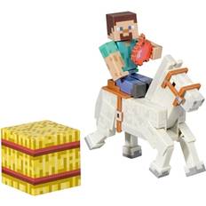 Minecraft Spielsets Jinx Minecraft Steve with White Horse Action Figure