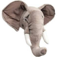 Gris Têtes Murales Brigbys Trophée Peluche Élephant