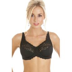Melody Large Cup Floral Lace Underwire Bra - Black