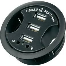 Hovedtelefonudgang USB-hubs Goobay 93894