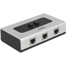 DeLock 87673 RJ-45 Nero Grigio Plastica 1000 Mbit/s