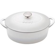 Støpejern Kasseroller & Stekepanner Denby Natural Canvas Cast Iron Oval Casserole med lokk 4.2 L