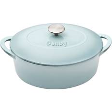 Denby Pavilion Cast Iron Oval with lid 4.2 L 28 cm