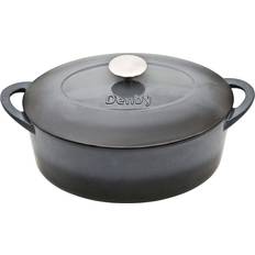 Ovale Øvrige gryter Denby Halo Cast Iron Oval med lokk 4.2 L 28 cm