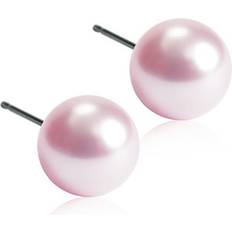 Skin-Friendly Earrings 6mm - Silver/Pearls