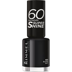 Rimmel 60 Seconds Super Shine Nail Polish Black Out 8ml