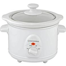 White Slow Cookers Cookworks Compact Slow Cooker 1.5L