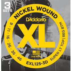 Accessori Musicali D'Addario EXL125-3D Electric Guitar Strings 3-Pack