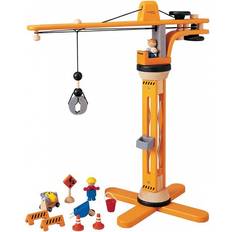 Lyftkran trä Plantoys Crane Set