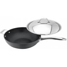 Stainless Steel Wok Pans Stellar 6000 with lid 30 cm