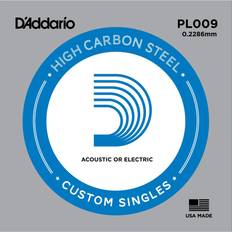 D'Addario PL009 Corde au détail guitare électrique Acier plein 009