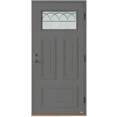 Leksandsdörren Karlsvarvet Ytterdörr Maskinantikt glas S 6000-N V (100x210cm)