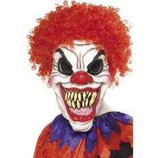 Wit Hoofdmaskers Smiffys Halloween clown masker