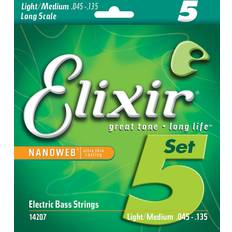 Elixir 14207 NanoWeb Light/Medium 45-135 Corde Basso 5 Corde