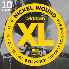 Livres D'Addario Cordes électriques CDD EXL125-10P