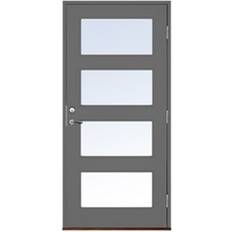Leksandsdörren Sundnäs Ytterdörr Klarglas S 6000-N V (90x200cm)