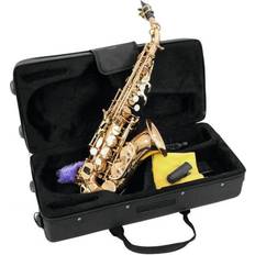 Sassofoni Dimavery Sax Soprano, Curvo, Color Oro, Con Custodia E Accessori Sp-20