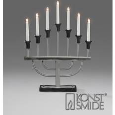 Konstsmide Elljusstake 7 Black Adventslysestage 43cm