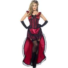 Smiffys Costume Fille De Saloon Rouge Et Noir Ts Rouge