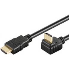 HDMI Cables - One Connector MicroConnect HDMI - HDMI High Speed with Ethernet (angled) 2m