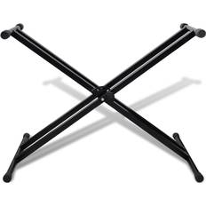 vidaXL Adjustable Double Braced Keyboard Stand X-Frame