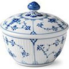 Royal Copenhagen Azucareros Royal Copenhagen Blue Fluted Plain Covered Sugar Bowl Azucarero