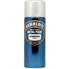 Silver Paint Hammerite Direct to Rust Hammered Effect Metal Paint Silver 0.4L