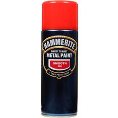 Hammerite Rouge Peintures Hammerite Direct to Rust Smooth Effect Peinture Métal Rouge 0.4L