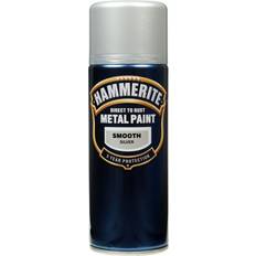 Hammerite Paint on sale Hammerite Direct to Rust Smooth Effect Metal Paint Silver 0.4L