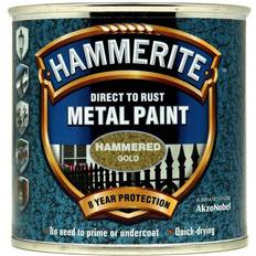 Gold Paint Hammerite Direct to Rust Hammered Effect Metal Paint Gold 0.25L