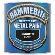 Hammerite 2.5l Hammerite Direct to Rust Smooth Effect Metallfärg Svart 2.5L