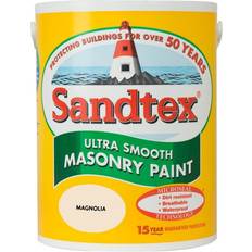 Sandtex 5l Sandtex Ultra Smooth Masonry Concrete Paint Magnolia 5L