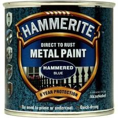Hammerite Blå Målarfärg Hammerite Direct to Rust Hammered Effect Metallfärg Blå 0.25L