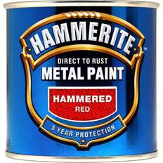 Hammerite Metal Paint Hammerite Direct to Rust Hammered Effect Metal Paint Red 0.25L