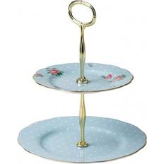 Bleu Présentoirs à gâteaux Royal Albert Polka 2 Tier Présentoir à gâteau