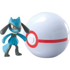 Tomy Clip 'n' Carry Poké Ball Figure Riolu & Premier Ball