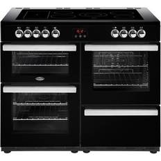 110cm - Convection/ Fan Oven Ceramic Cookers Belling Cookcentre 110E Black