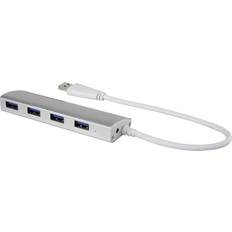 Hub USB Renkforce 4 Porte Hub USB 3.0 Alluminio