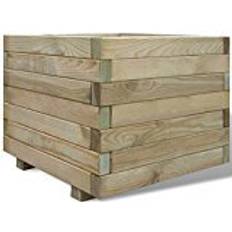 Beige Outdoor Planter Boxes vidaXL Planter Square