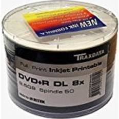 Traxdata DVD+R White 8.5GB 8x Spindle 50-Pack Inkjet