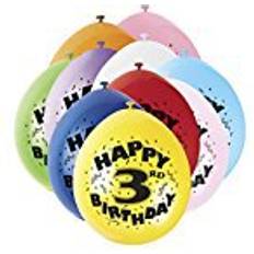 Unique Party 3rd Happy Birthday Latex Balloons 10-pack