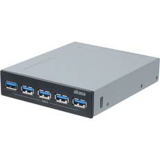 Sisäinen USB-keskukset Akasa InterConnect Pro 3.5" Etupaneeli 5x USB 3.0