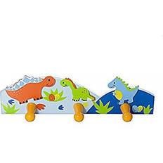 Kids Dinosaur Themed Coat Hook Wall Hooks for Boys Nursery or Bedroom