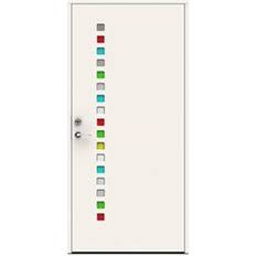Färgat glas Ytterdörrar Swedoor Prisma Ytterdörr Färgat glas, Klarglas S 0502-Y V (90x210cm)