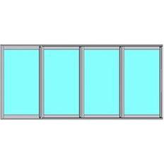 Novoroom 3140-3240mm Original RV Aluminium Skjutfönster 1-glasfönster 314x324cm