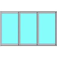 Novoroom 3400-3465mm Energi SV Aluminium Skjutfönster 2-glasfönster 340x346cm